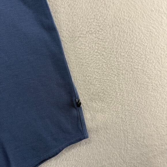 Tommy Bahama Shirt Mens XL Blue Islandzone Cotton Knit Preppy Flap Pockets Solid - Picture 2 of 12